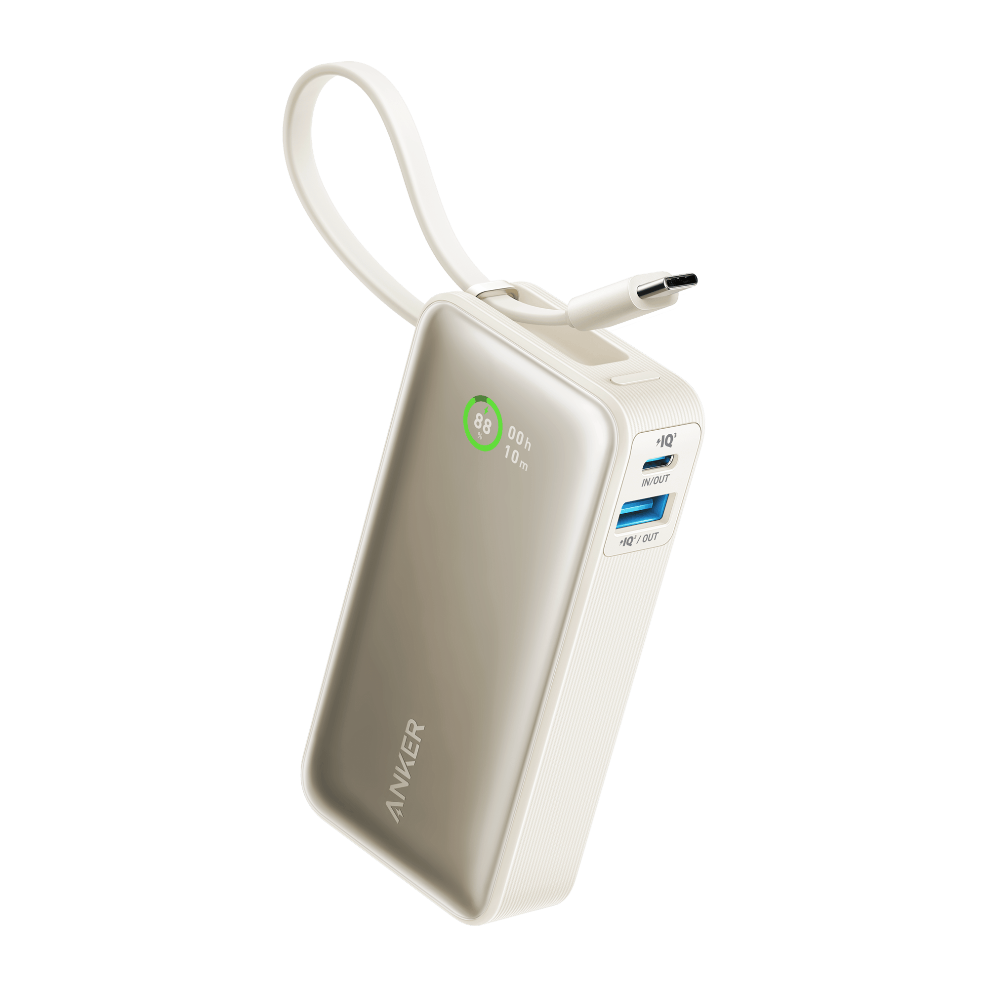 Anker Nano Power Bank (30W, Built-In USB-C Cable)