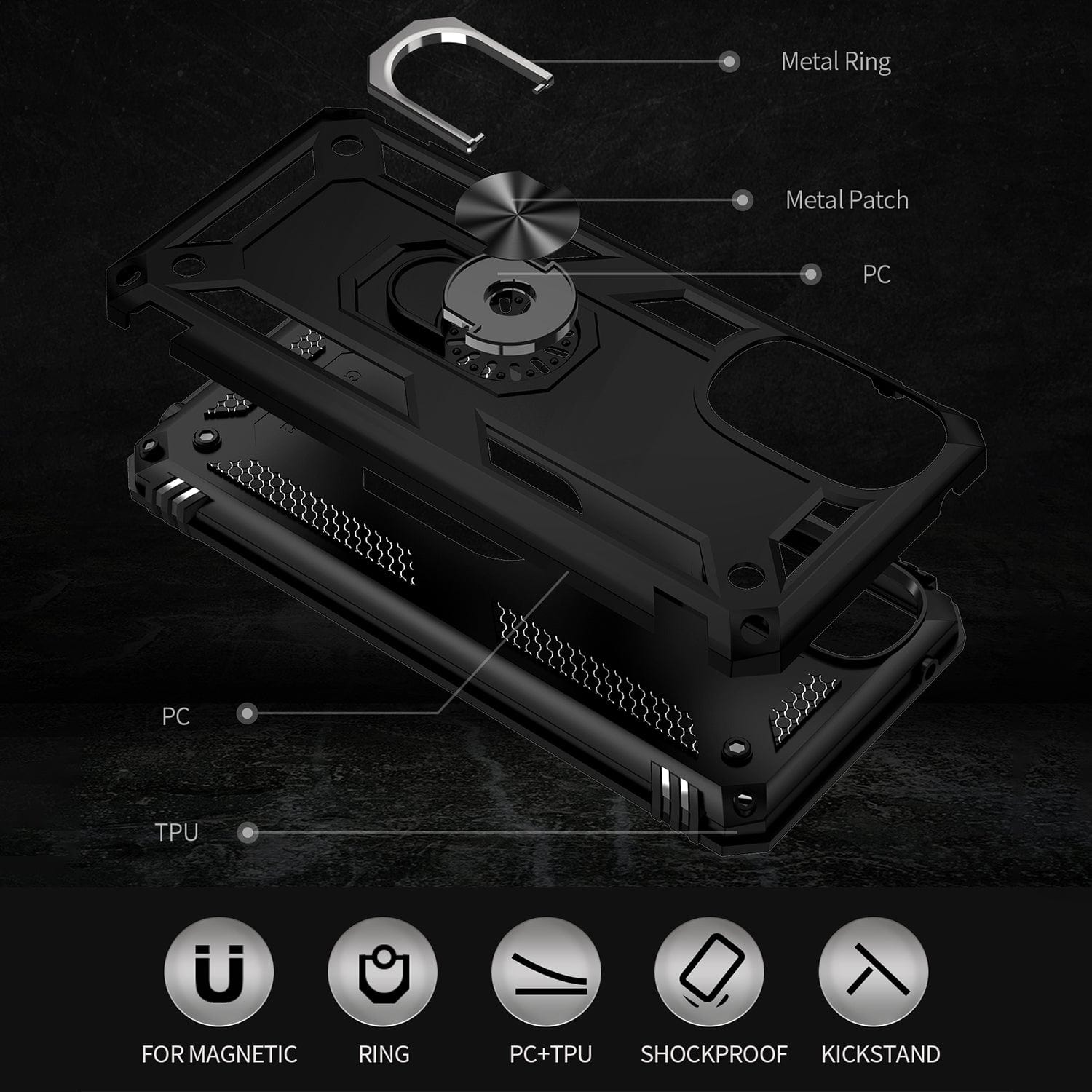 Raider Series  Heavy Duty Kickstand Case with Belt Clip - Motorola Moto G 5G
