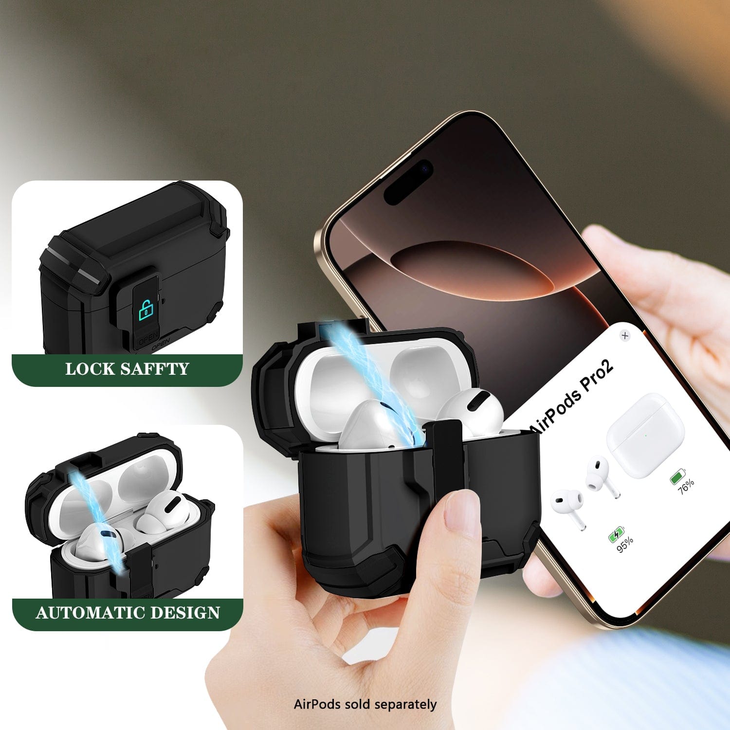 AirPods Pro 3 Case - MagSafe, Heavy-Duty, Secure Lock | Raider Series