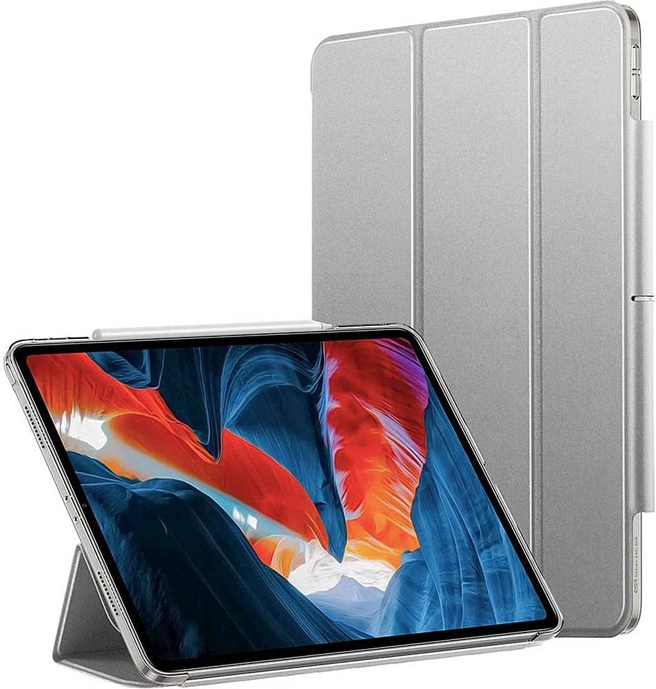 Apple iPad Pro 12.9 (4th,5th, and 6th Gen 2020-2022) Protection Kit Bundle  - ESR Folio Case with Tempered Glass Screen (Blue)