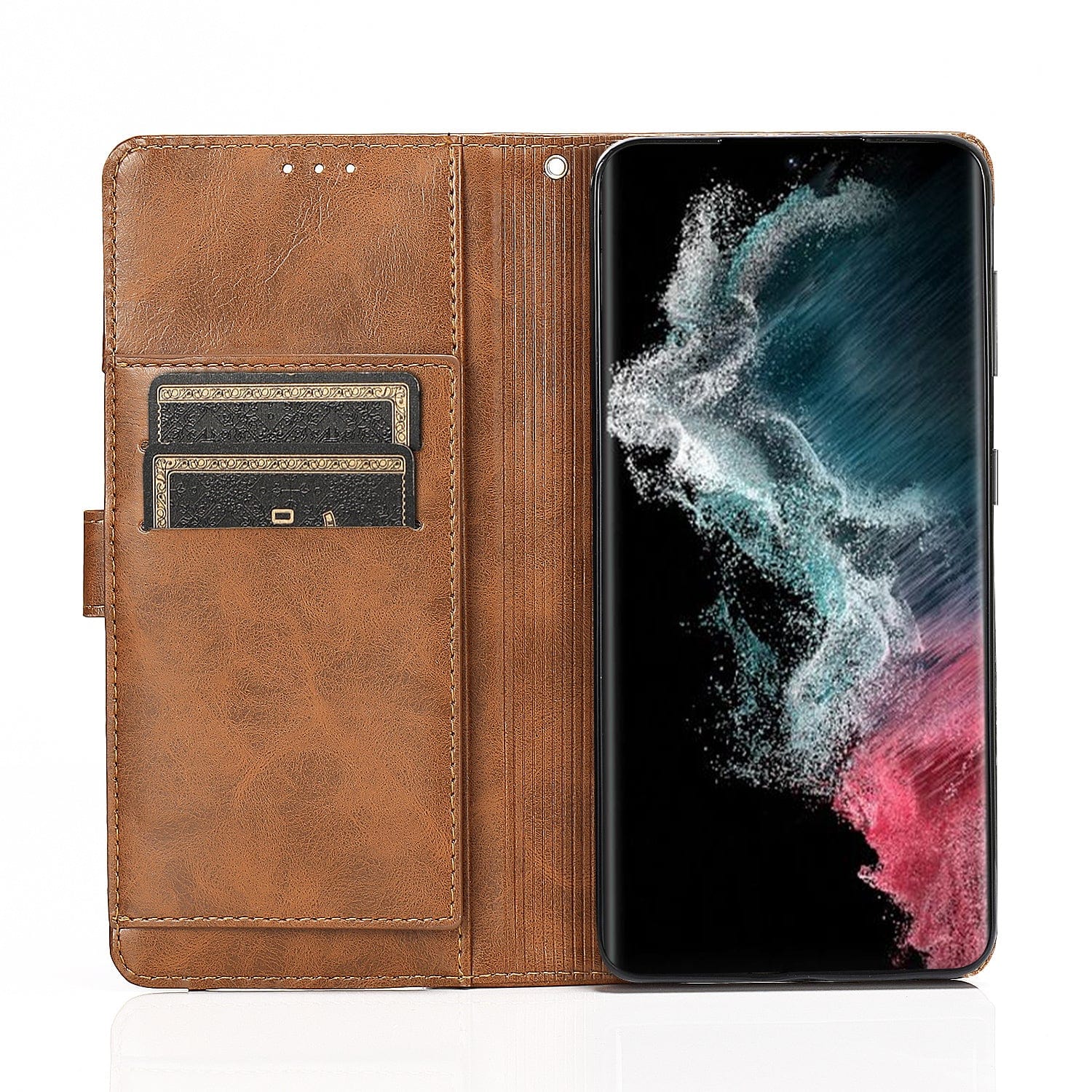 Indy Series Genuine Leather Wallet Case - Galaxy S23