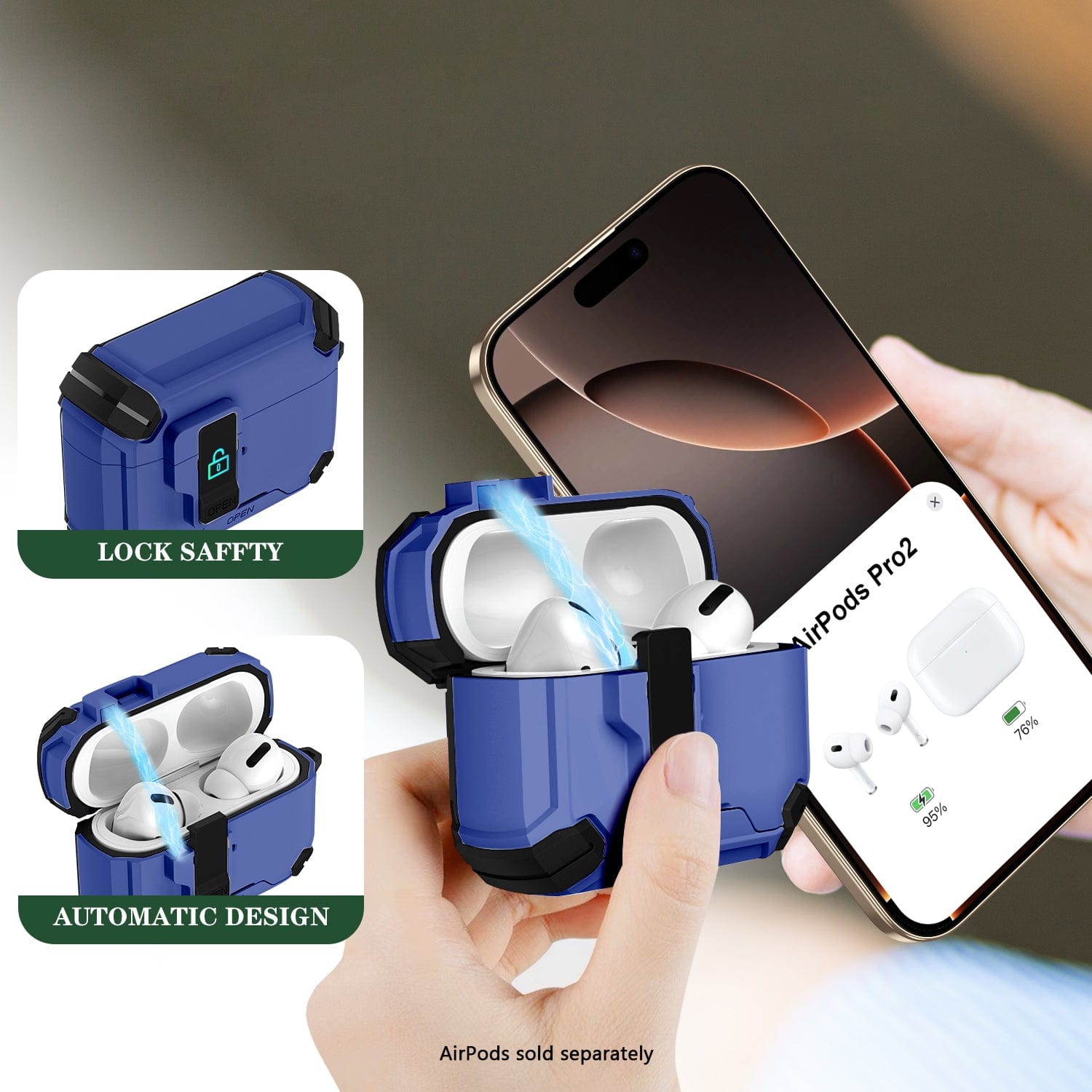 AirPods Pro 3 Case - MagSafe, Heavy-Duty, Secure Lock | Raider Series