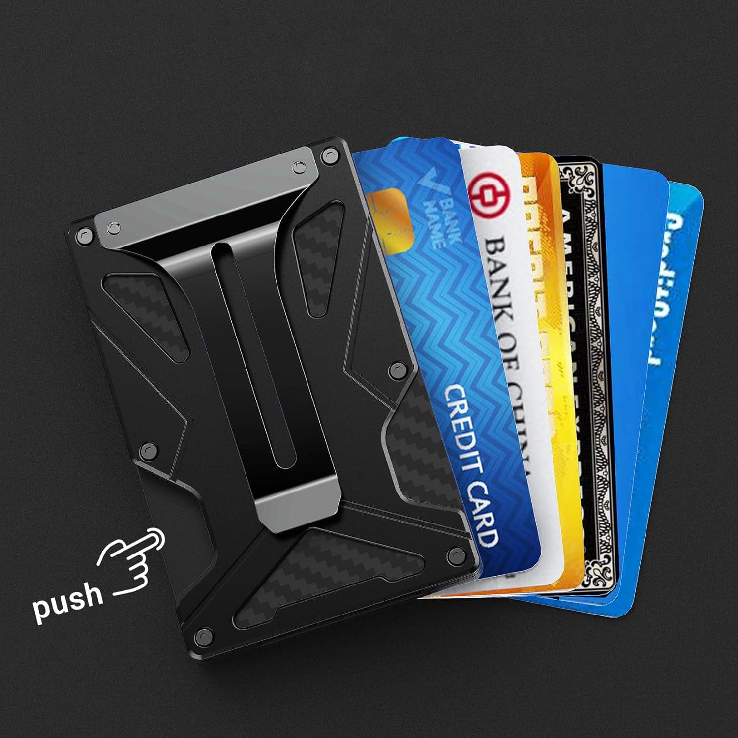 iPhone MagSafe Wallet - Heavy-Duty Card Holder (15 Cards, Carbon Black) | Raider Series