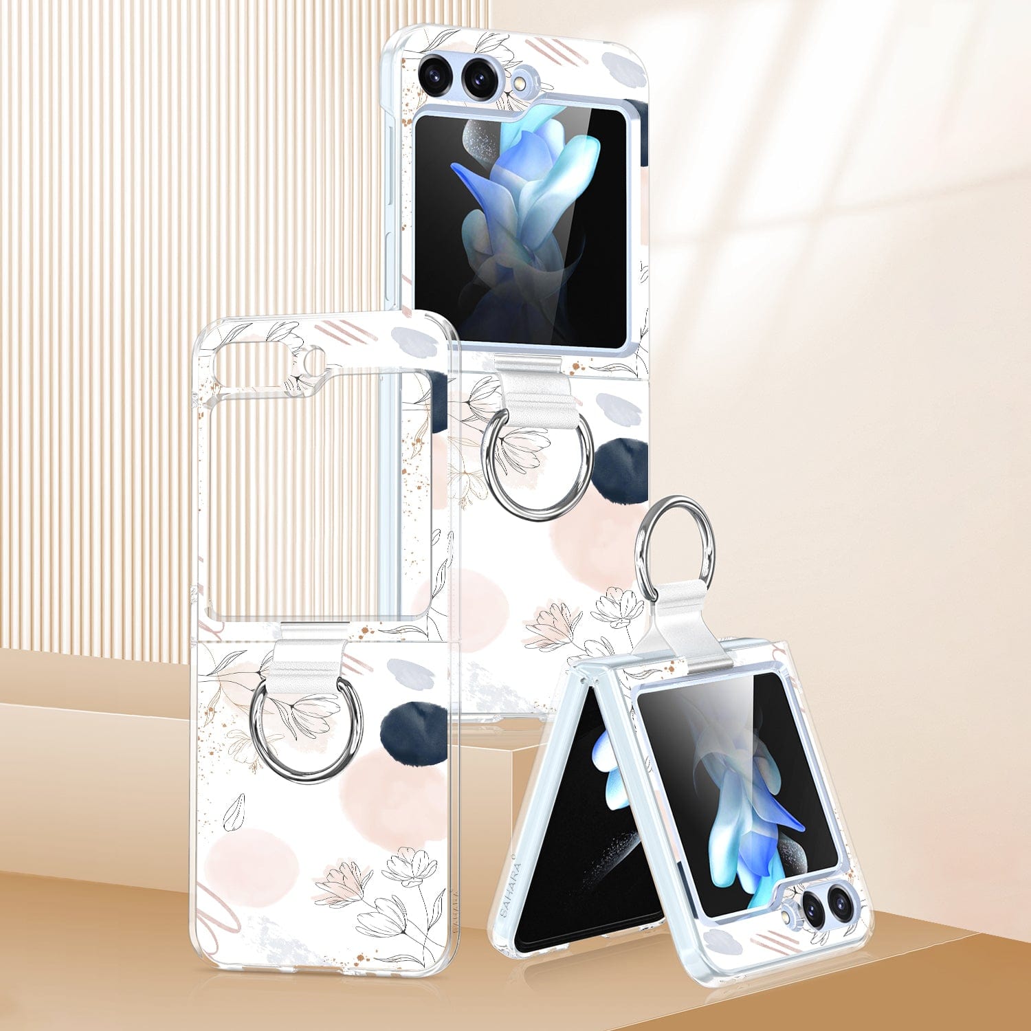 Inspire Series Floral Hard Shell Case with Ring  - Samsung Galaxy Z Flip6