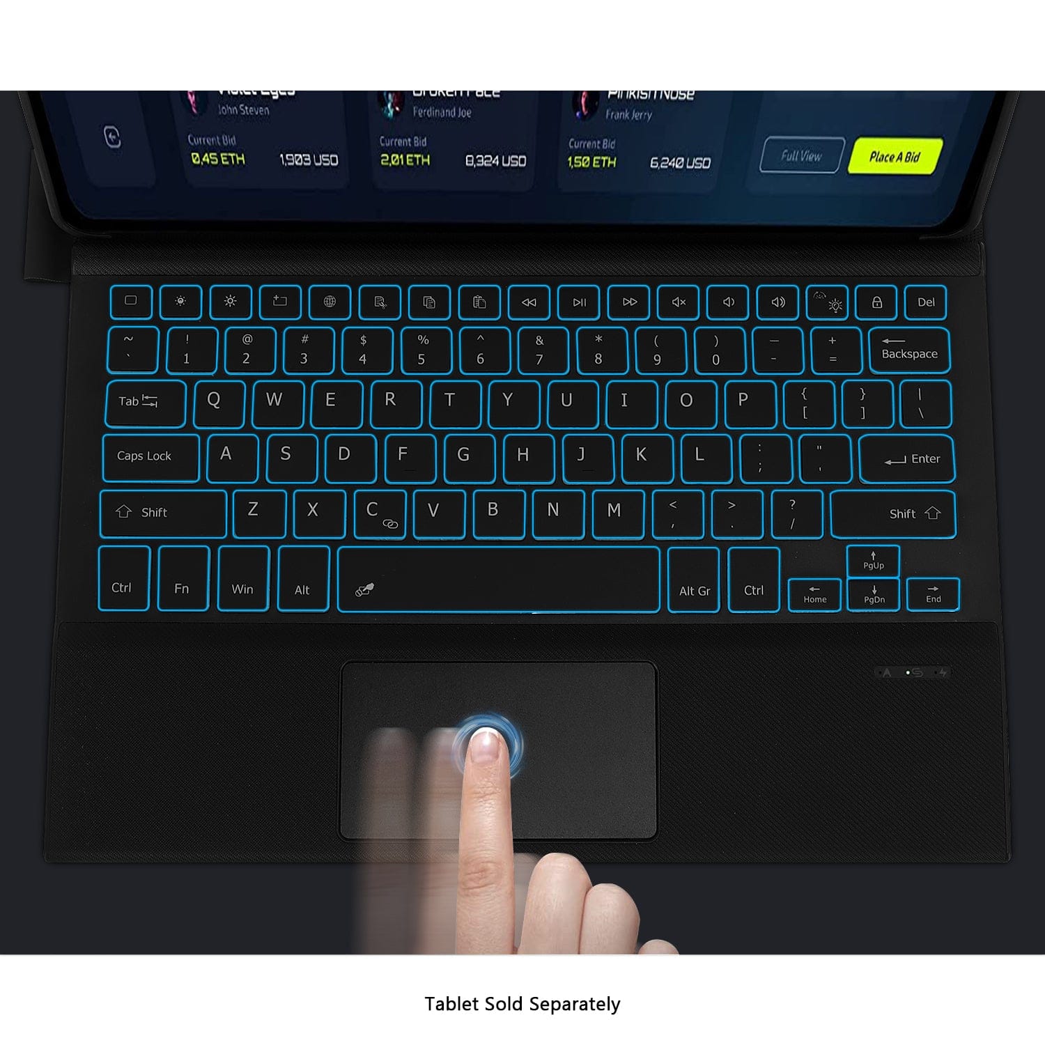 Microsoft Surface Pro 12 Keyboard Case - Backlit Trackpad