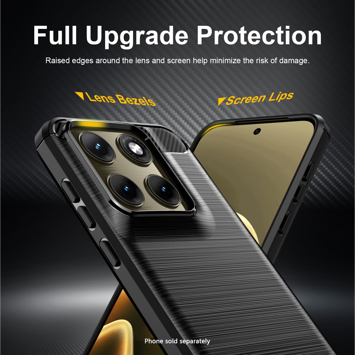 Motorola Edge 5G (2026) Case - Carbon Fiber Texture, Non-Slip Grip | Venture Series