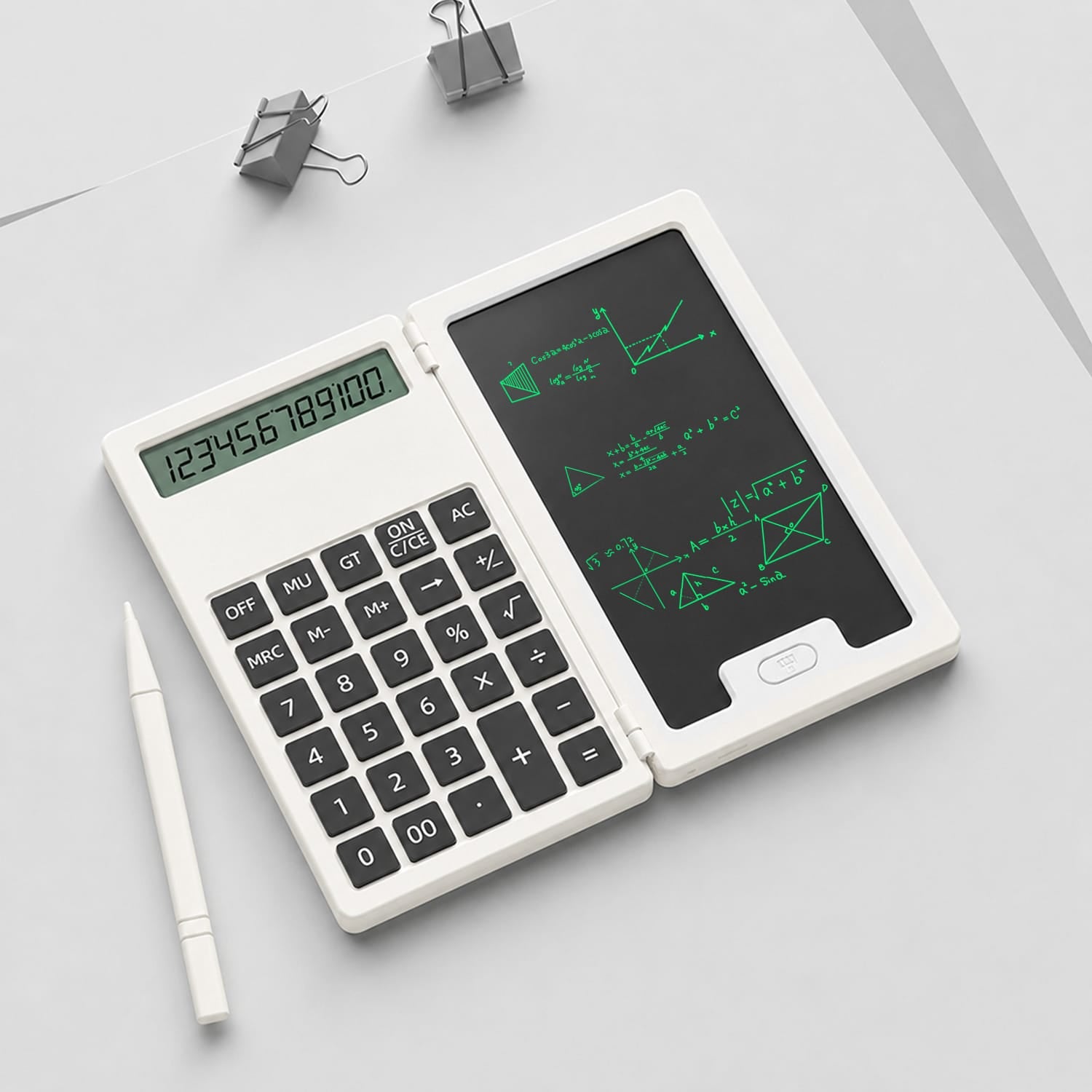 Sahara Scientific Calculator with 5-Inch LCD Writing Tablet - 12-Digit Foldable Design