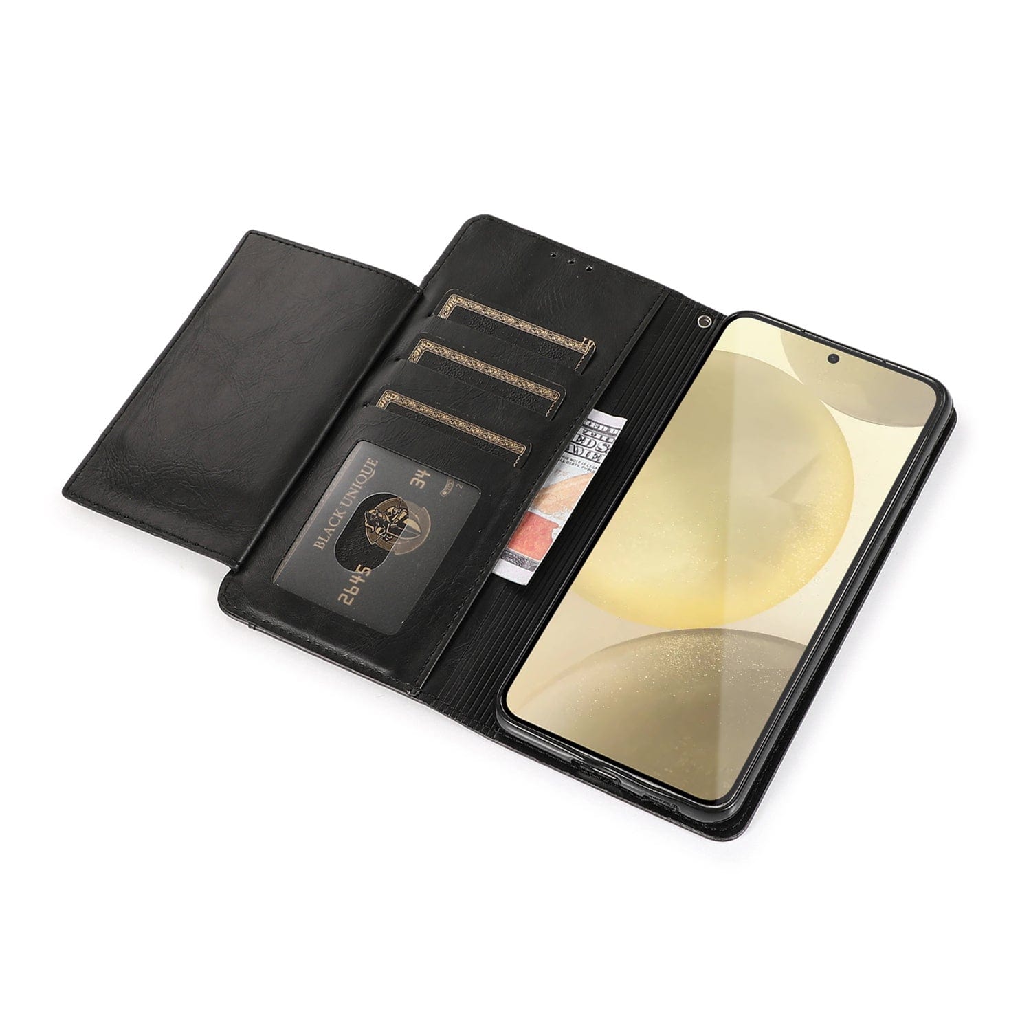 Indy Series Leather Wallet Case with Screen Protector - Samsung Galaxy S24+