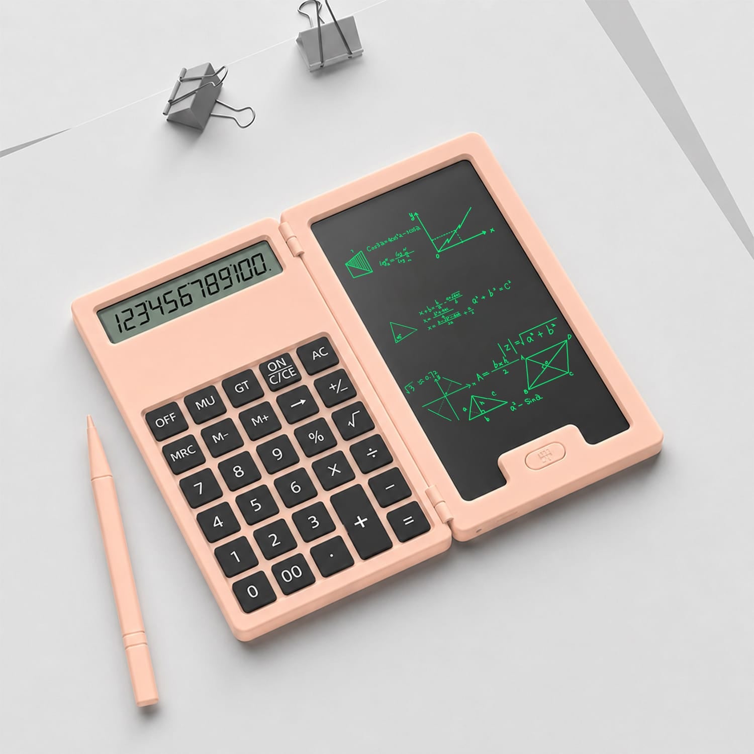 Sahara Scientific Calculator with 5-Inch LCD Writing Tablet - 12-Digit Foldable Design