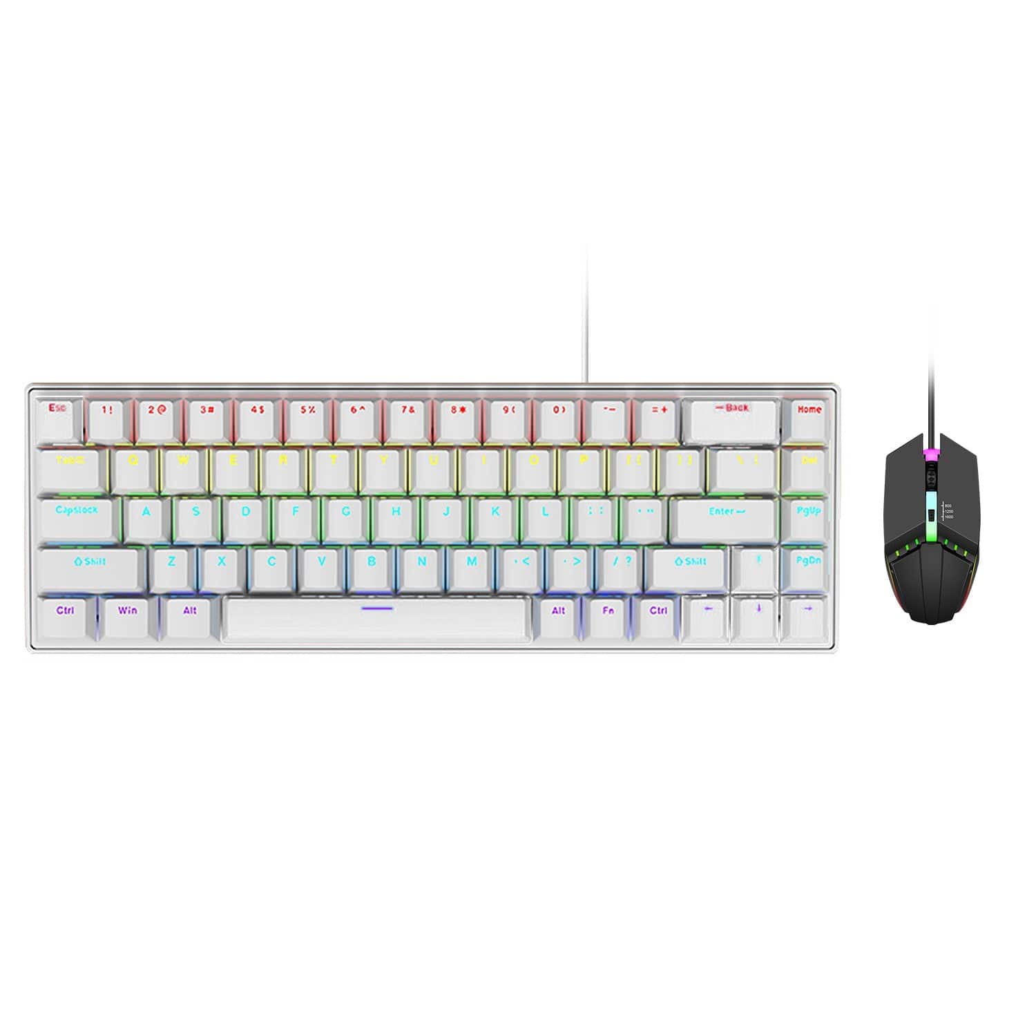 Wired Gaming Keyboard & Mouse Combo - Anti-Ghosting Multi-Key, 68 Keys