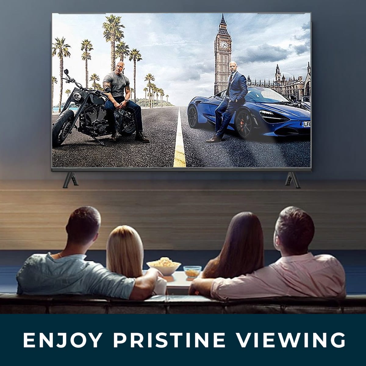 Anti-Blue Light Clear TV Screen Protector - Most 43" TVs