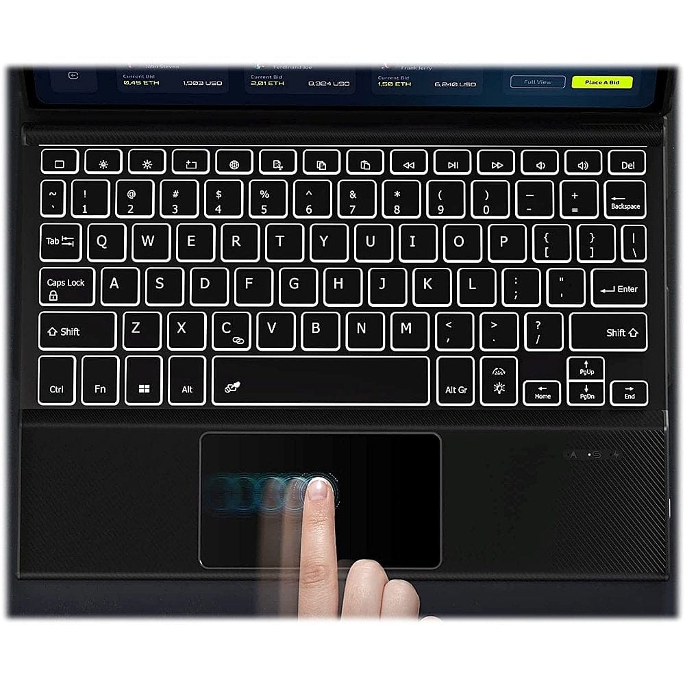 Keyboard Case with TrackPad for Samsung Galaxy Tab S9+ and Tab S9 FE+ - Black