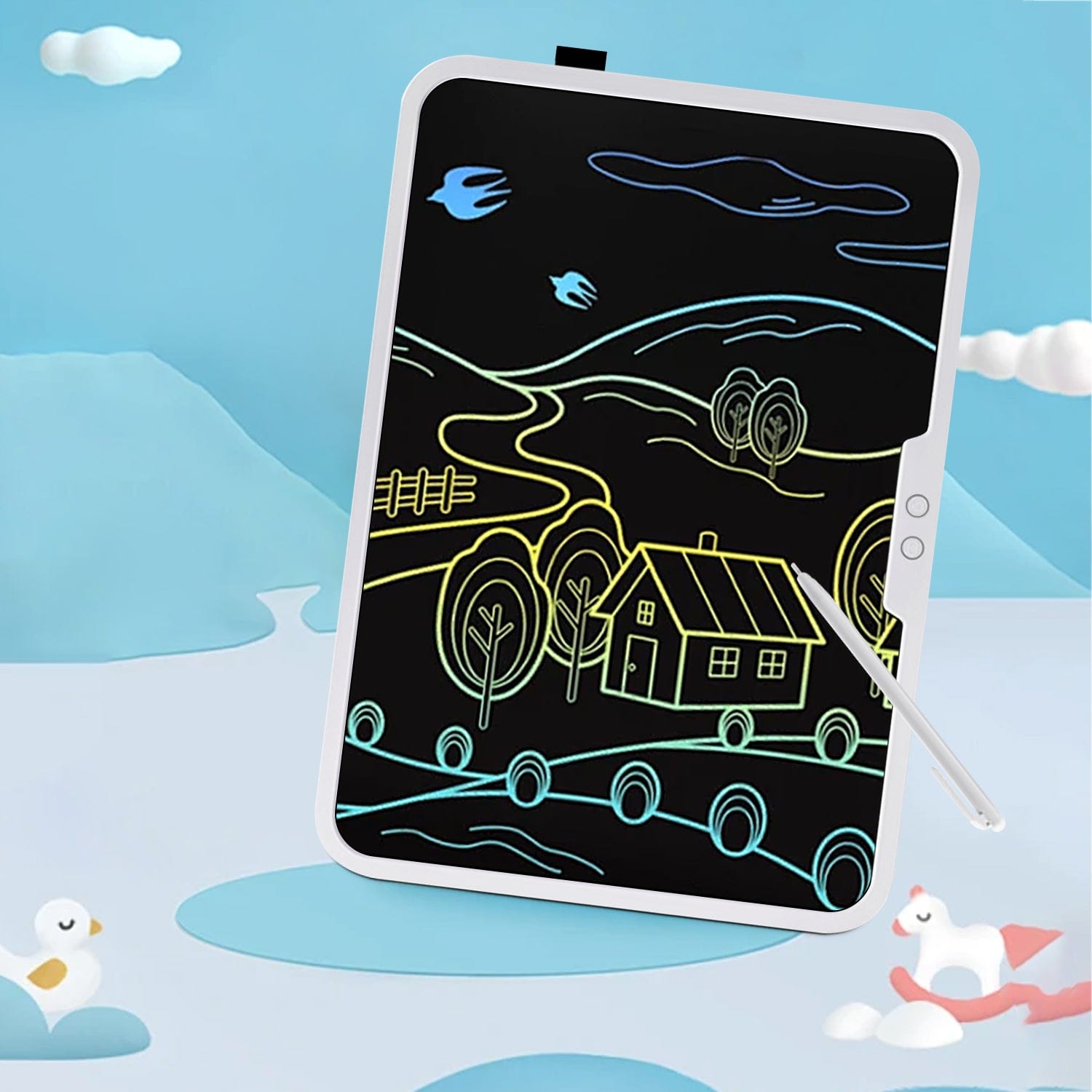 Digital Writing Tablet 15" - One-Touch Erase & Lock