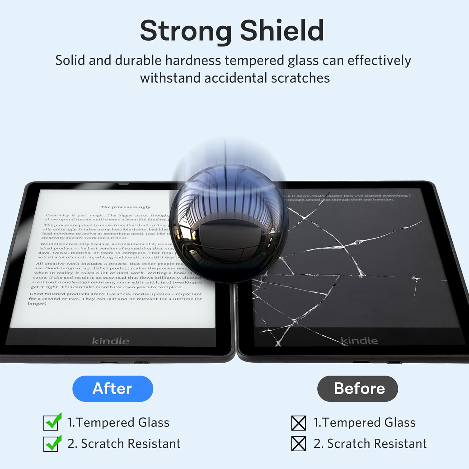 ZeroDamage Tempered Glass Screen Protector for Kindle Paperwhite 2024 and Colorsoft - Clear