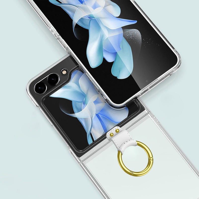 Hybrid-Flex with Ring Case for Samsung Galaxy Z Flip5 - Clear