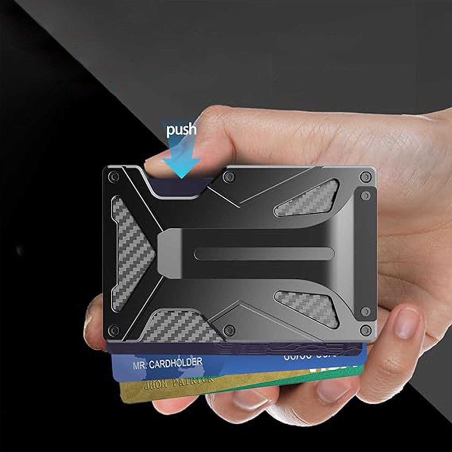 iPhone MagSafe Wallet - Heavy-Duty Card Holder (15 Cards, Carbon Black) | Raider Series