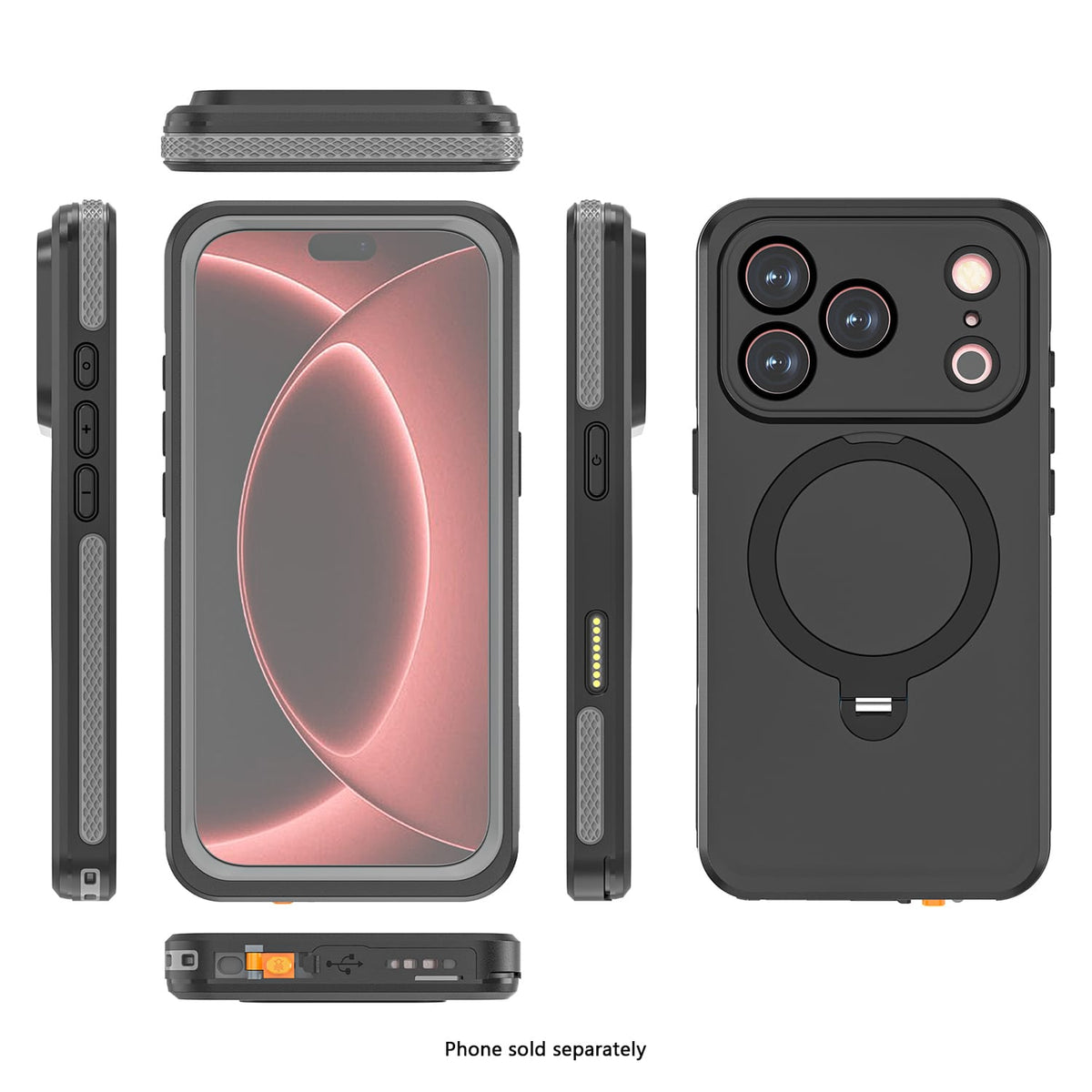 iPhone 18 Pro Waterproof Case - Rugged Protection with MagSafe & Kickstand | Oasis Series