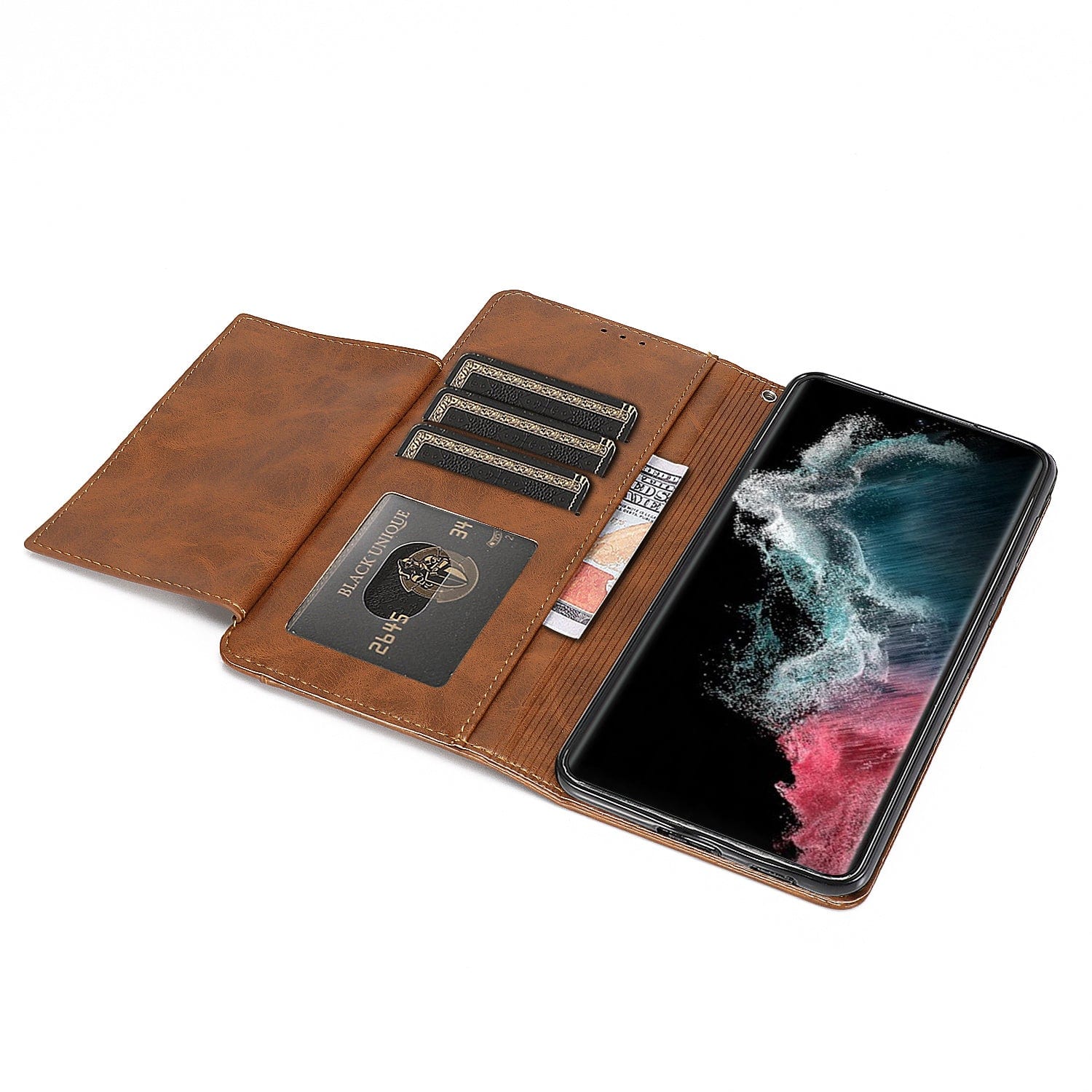 Indy Series Genuine Leather Wallet Case - Galaxy S23