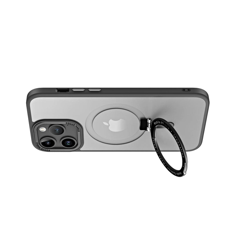 Hybrid-Flex Kickstand Case compatible with MagSafe for Apple iPhone 15 Pro Max - Clear Black