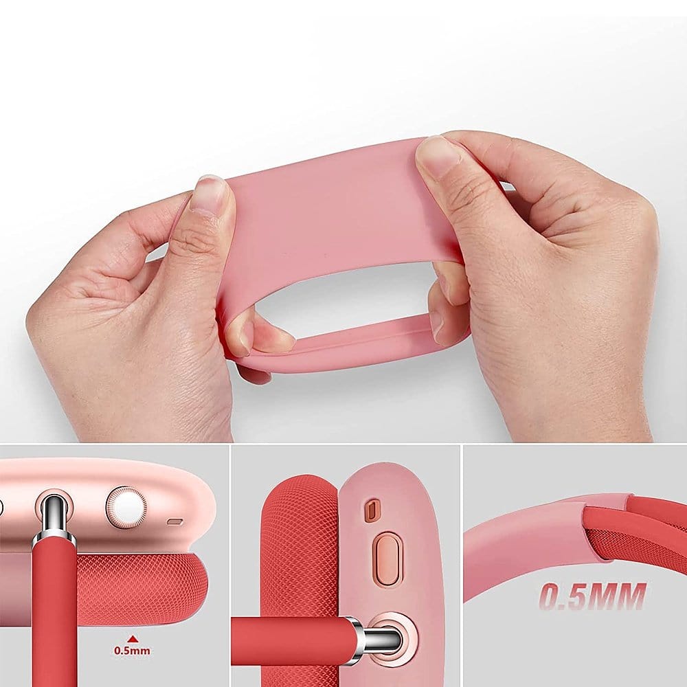 Silicone Combo Kit Case for Apple AirPods Max Headphones - Pink