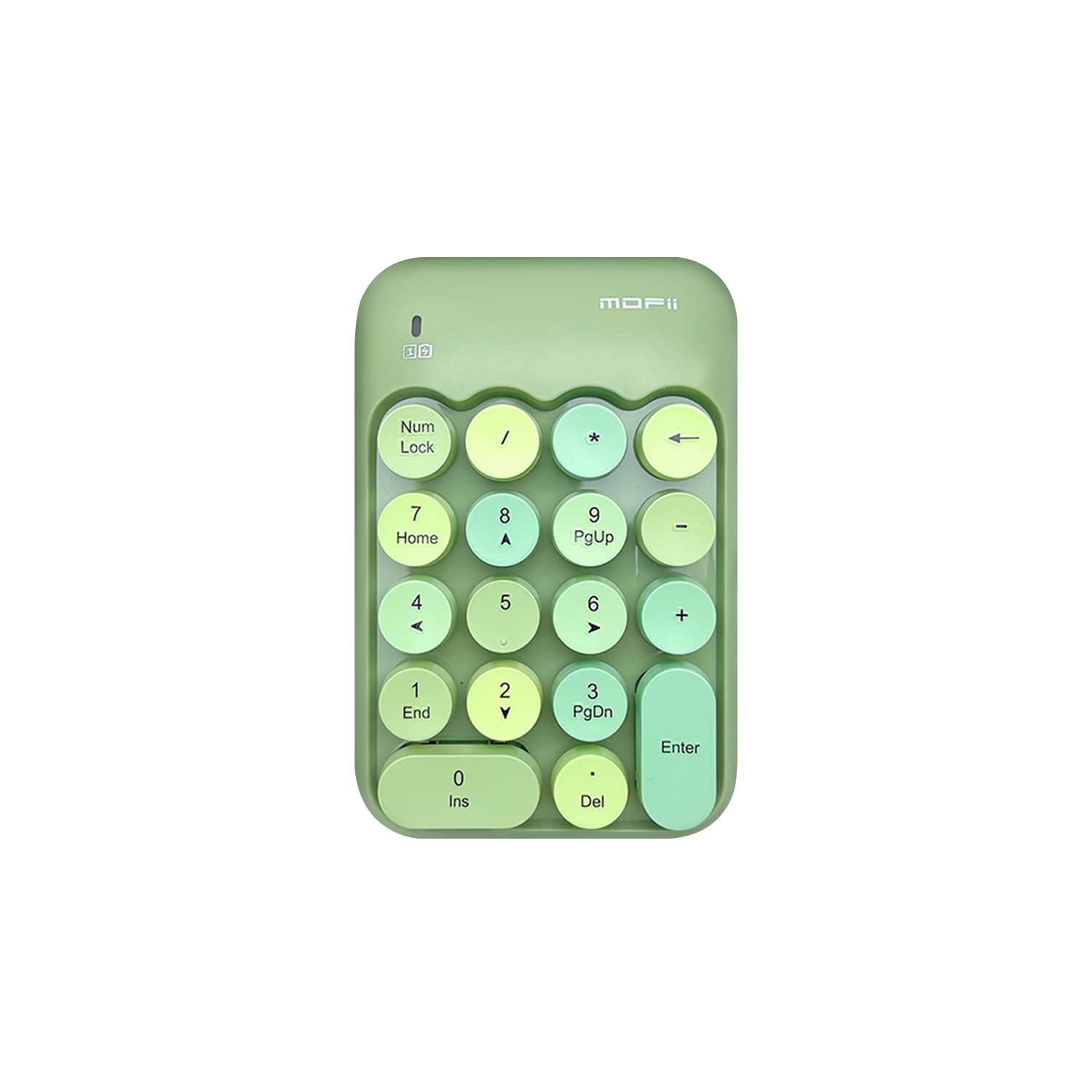 Wireless Numeric Keypad - Retro Ergonomic Design