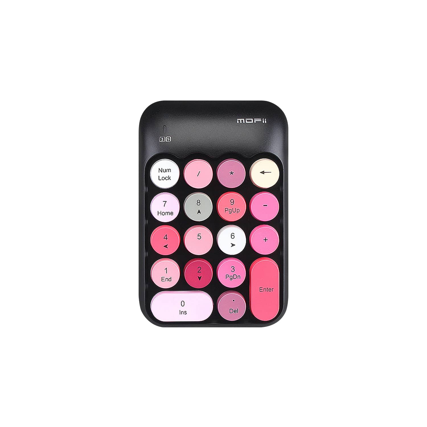 Wireless Numeric Keypad - Retro Ergonomic Design