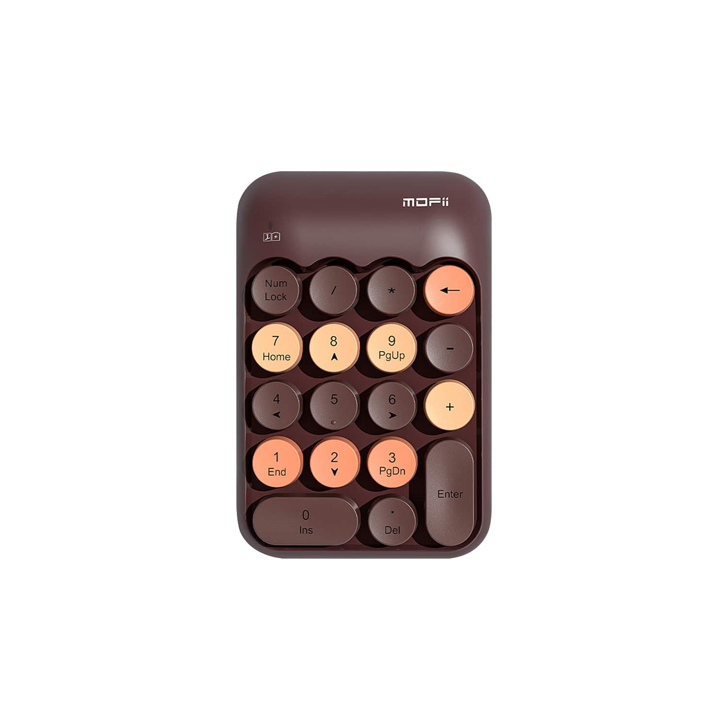 Wireless Numeric Keypad - Retro Ergonomic Design