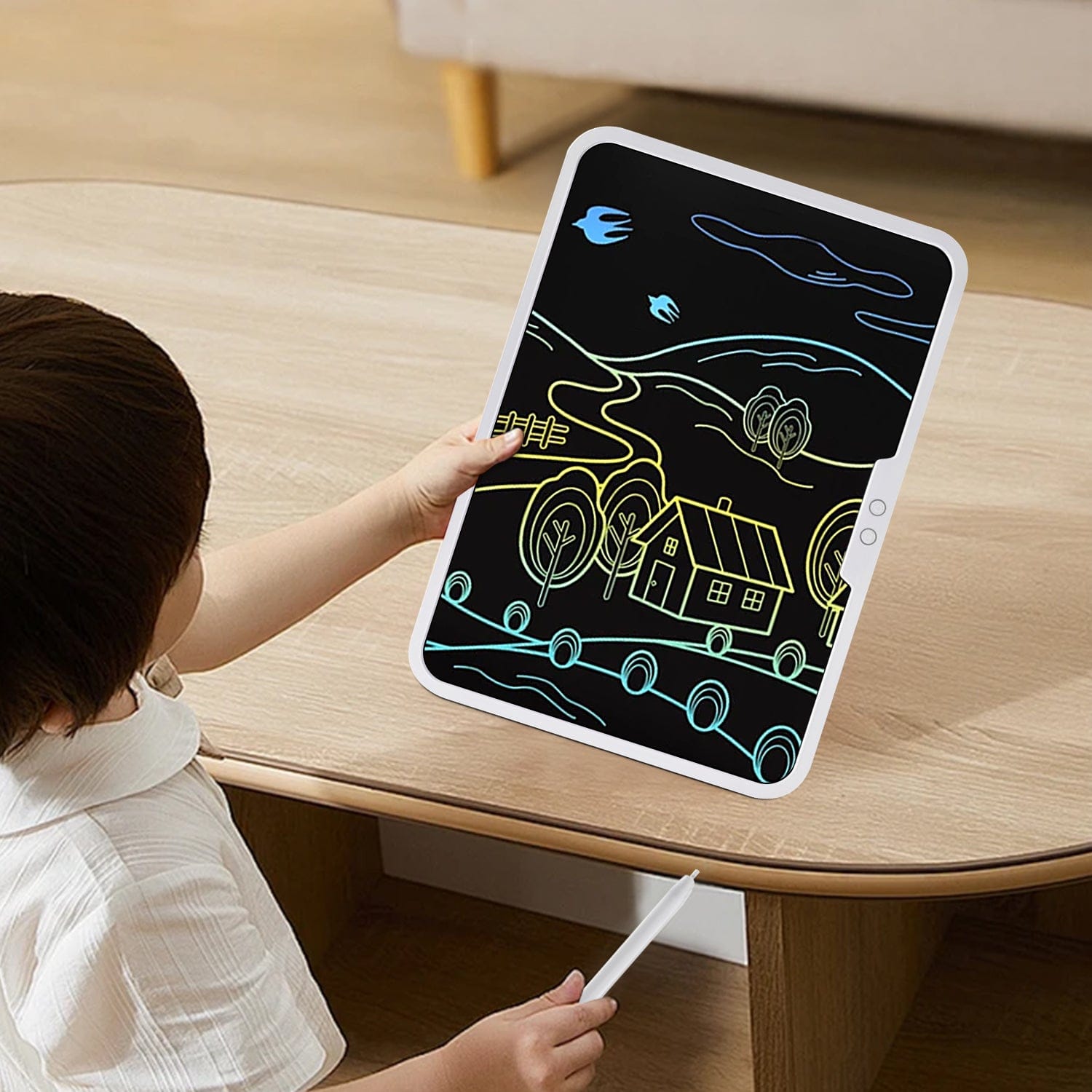 Digital Writing Tablet 15" - One-Touch Erase & Lock