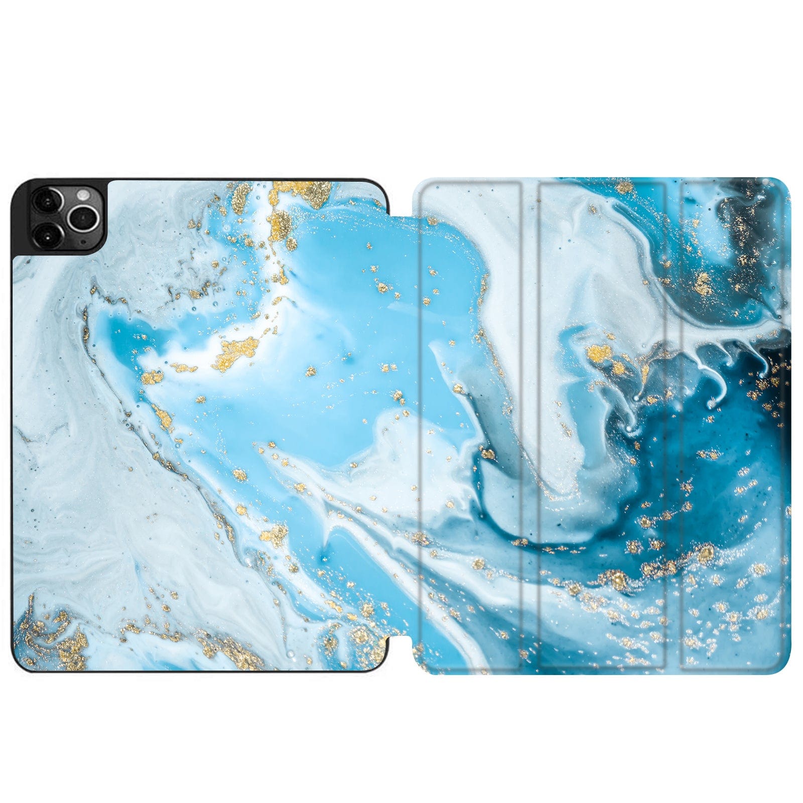 Inspire Series Tri-Fold Folio Marble Design Case - iPad Pro 11" (3rd/4th Gen)