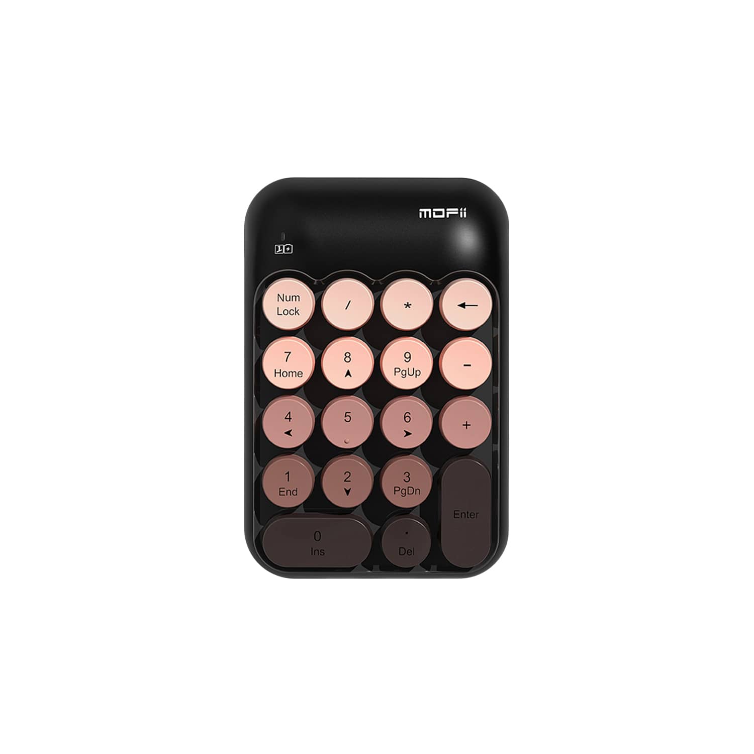 Wireless Numeric Keypad - Retro Ergonomic Design
