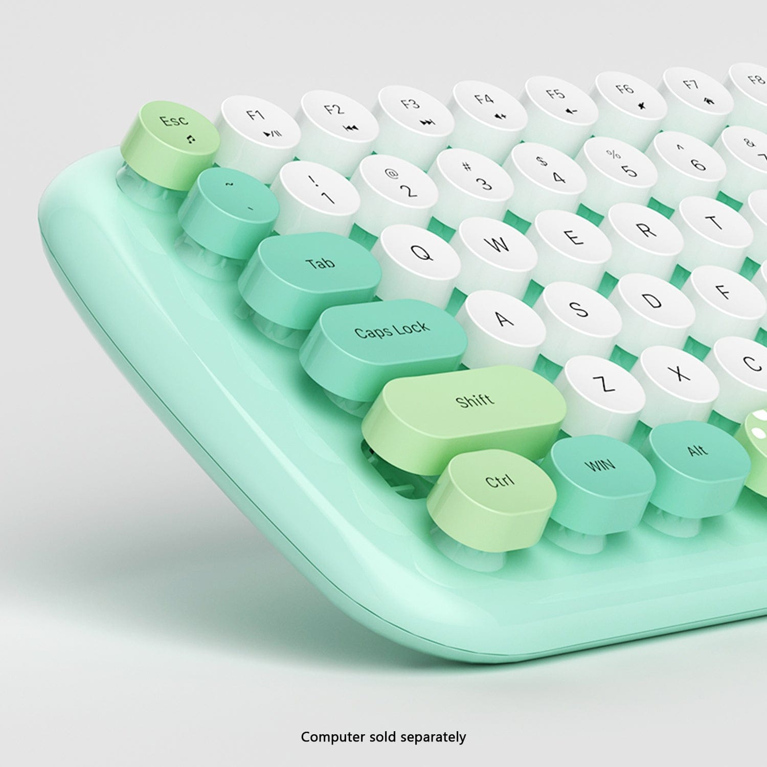 Wireless Keyboard & Mouse Combo - Soft Click, Colorful 100 Keys