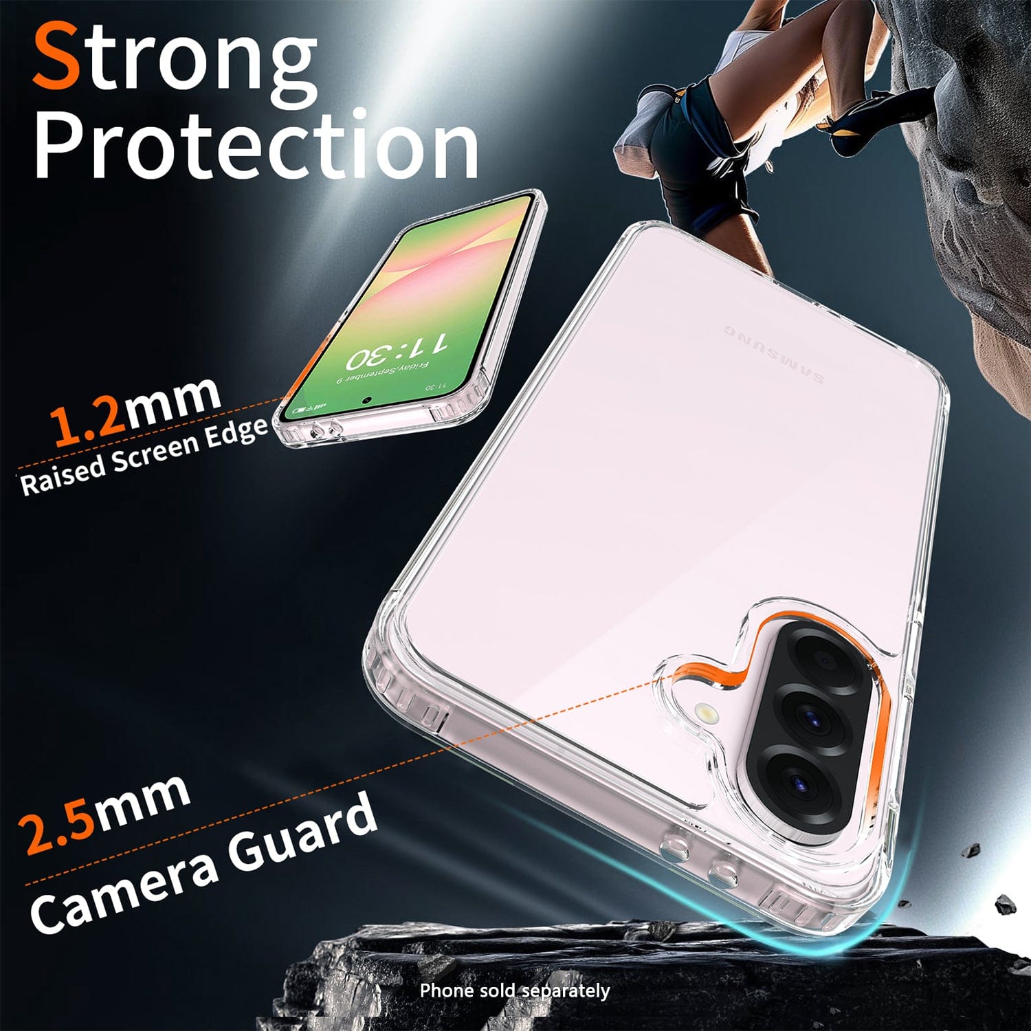 Galaxy A37 Clear Case - Anti-Slip Grip | Venture Series