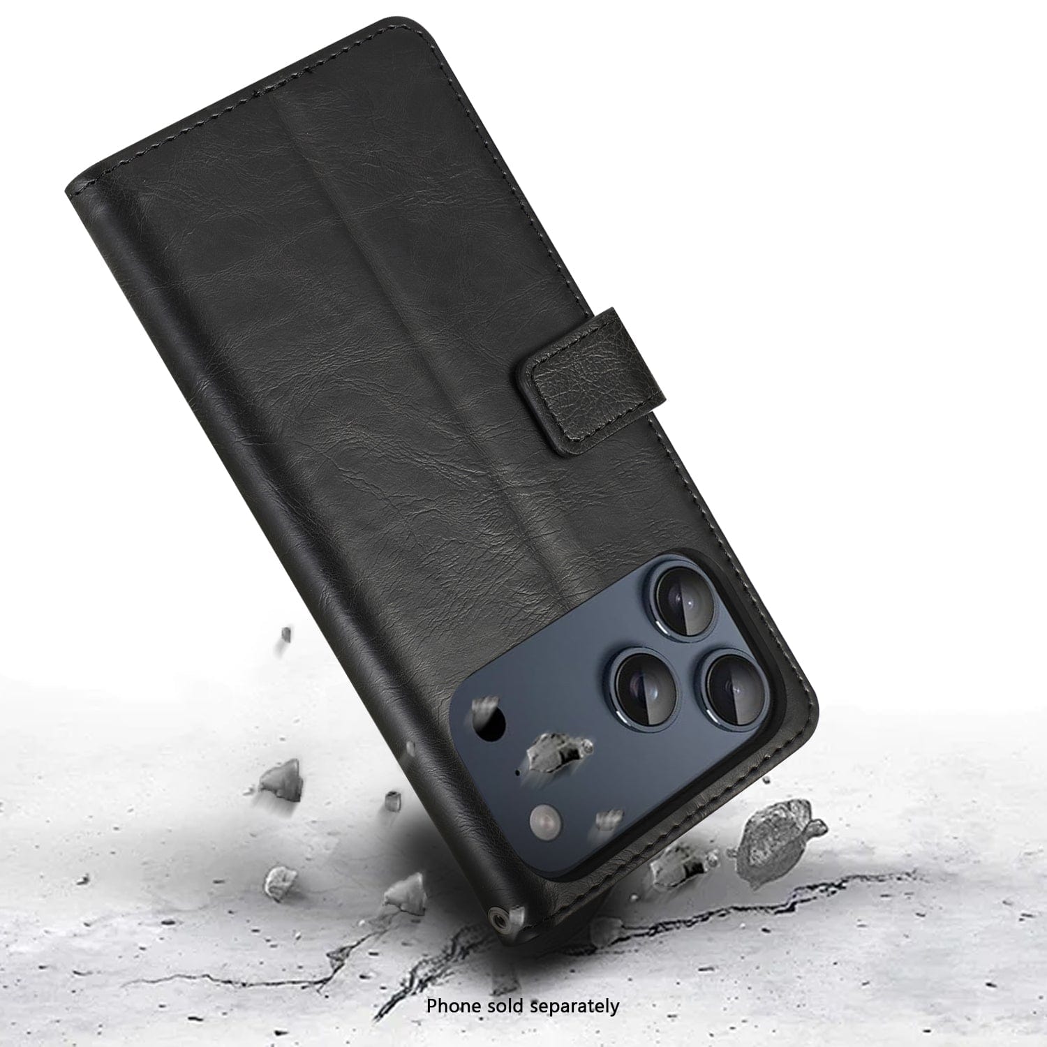 Indy Series Leather Folio Wallet Case Compatible with Magsafe for Apple iPhone 17 Pro Max