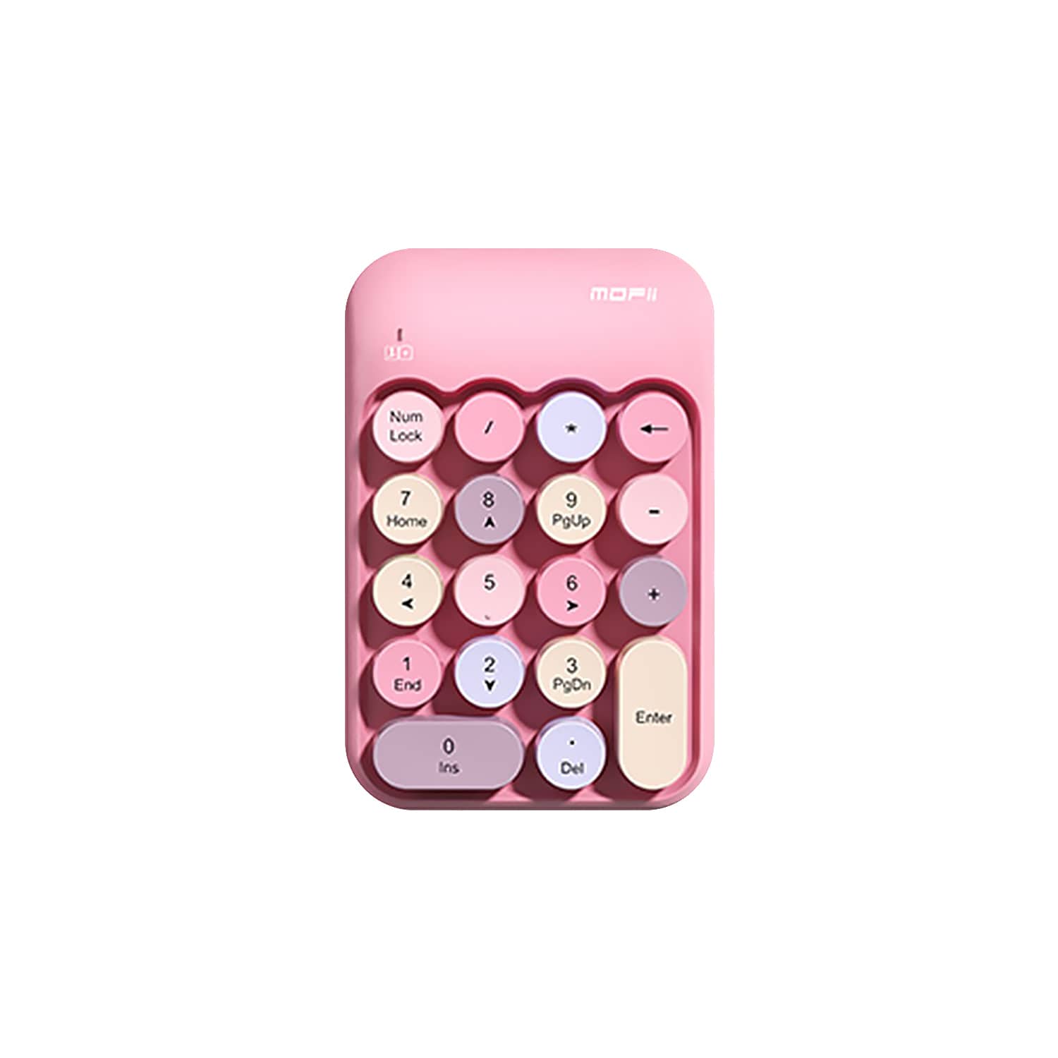 Wireless Numeric Keypad - Retro Ergonomic Design