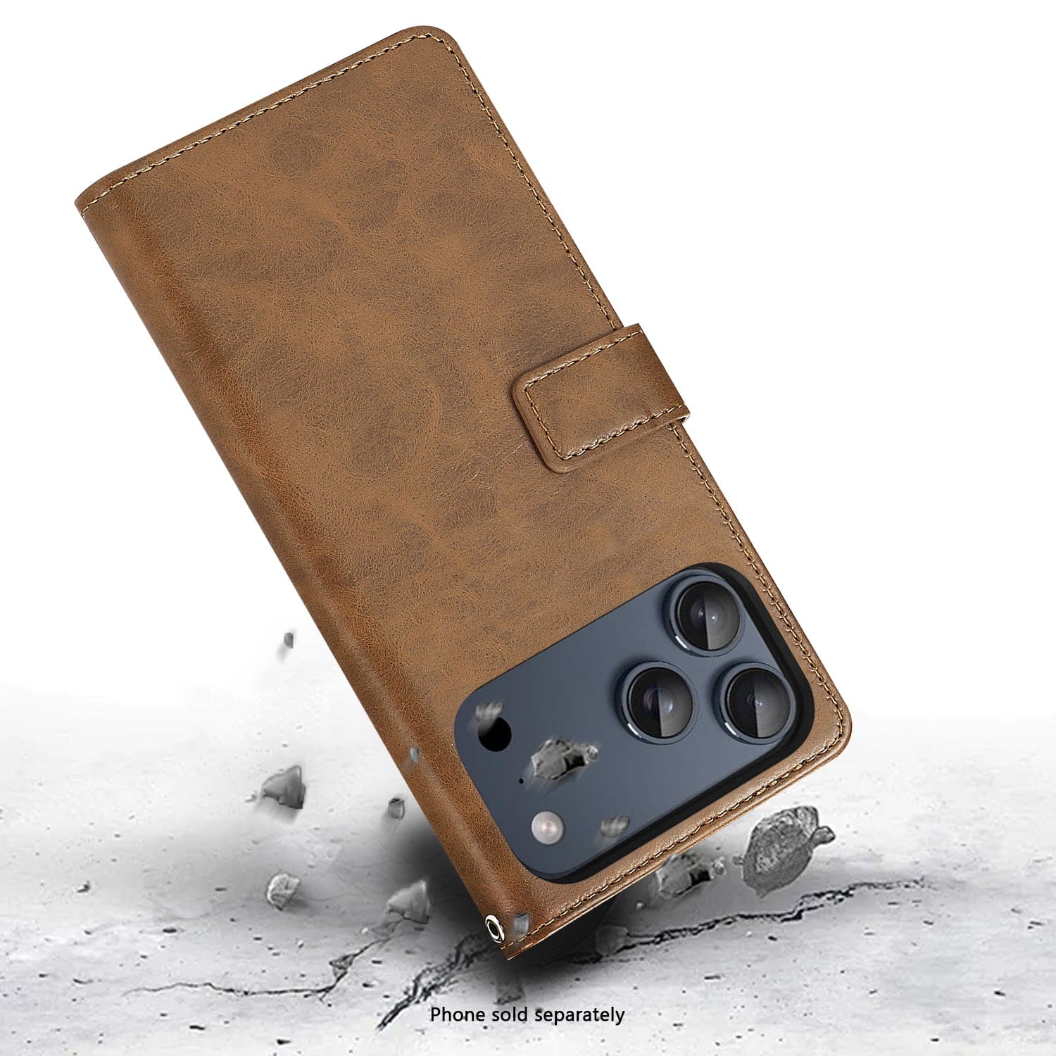 Indy Series Leather Folio Wallet Case Compatible with Magsafe for Apple iPhone 17 Pro Max