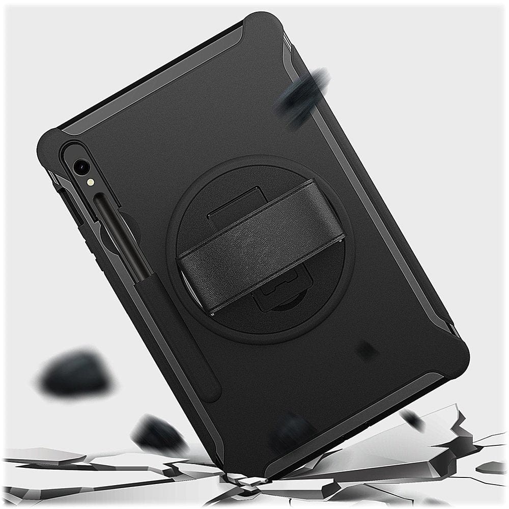 Protection Hand Strap Series Case for Samsung Galaxy Tab S8+, Tab S9+ and Tab S9 FE+ - Black
