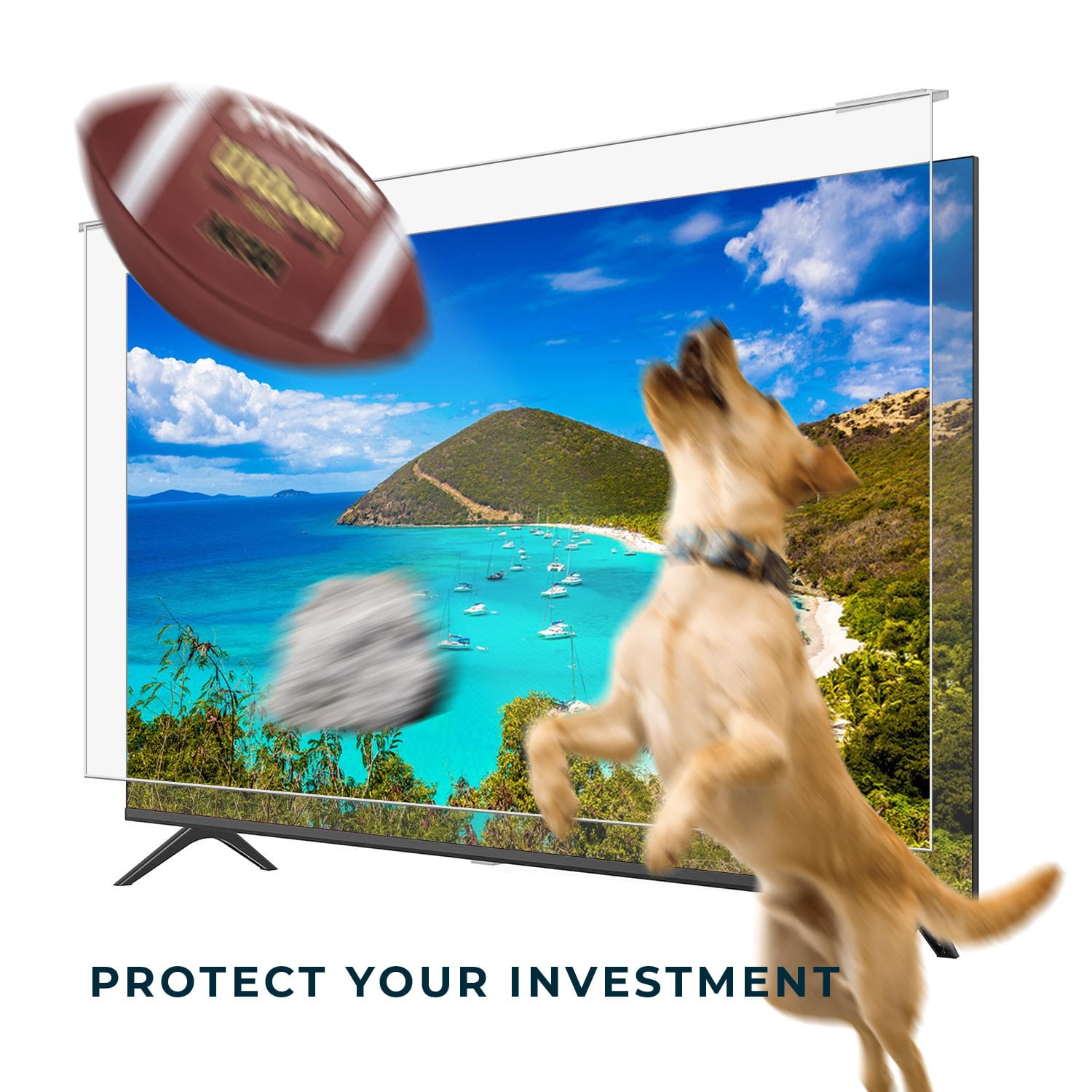 Anti-Blue Light Clear TV Screen Protector - Most 43" TVs