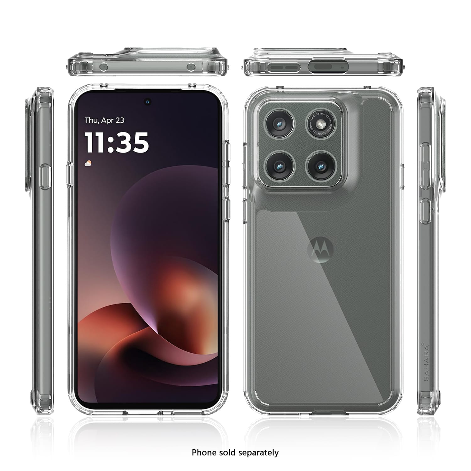 Motorola Edge 5G (2026) Clear Case - Anti-Slip, Shock-Absorbing Corners | Venture Series