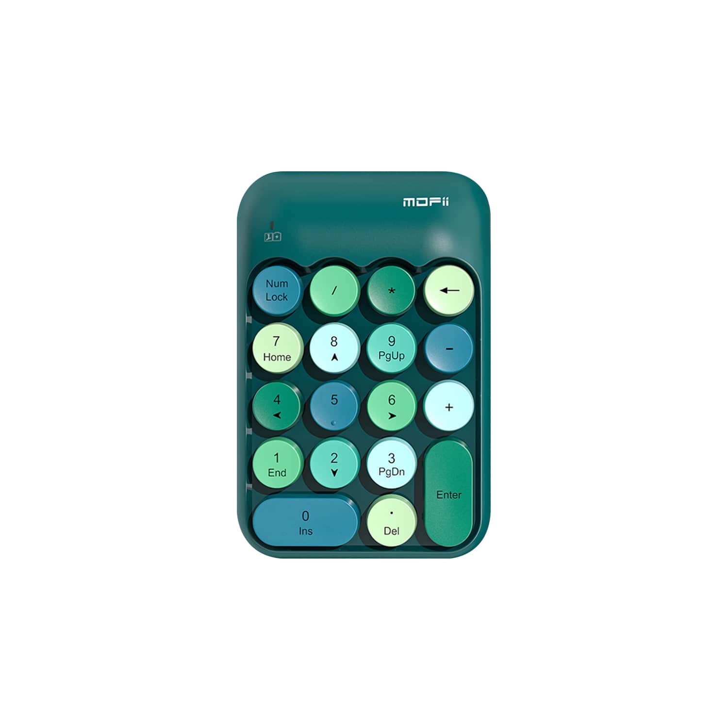 Wireless Numeric Keypad - Retro Ergonomic Design