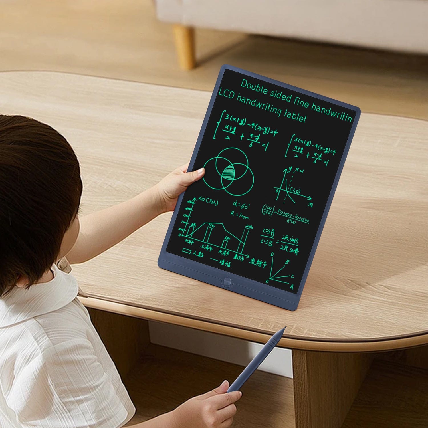 LCD Writing Tablet 13.5"  - Large Color Display with One-Touch Erase & Lock