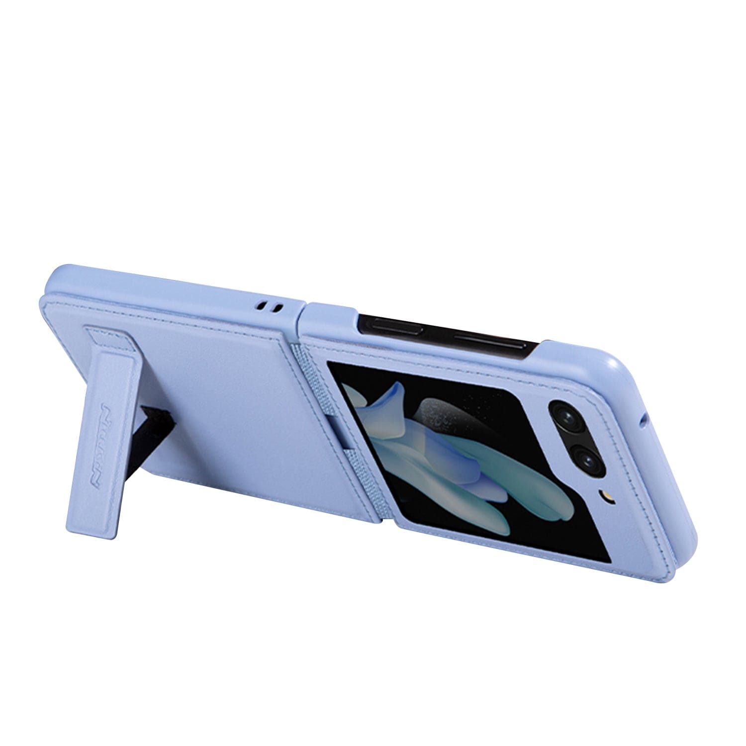 Leather Case with Kickstand for Samsung Galaxy Z Flip5 - Navy
