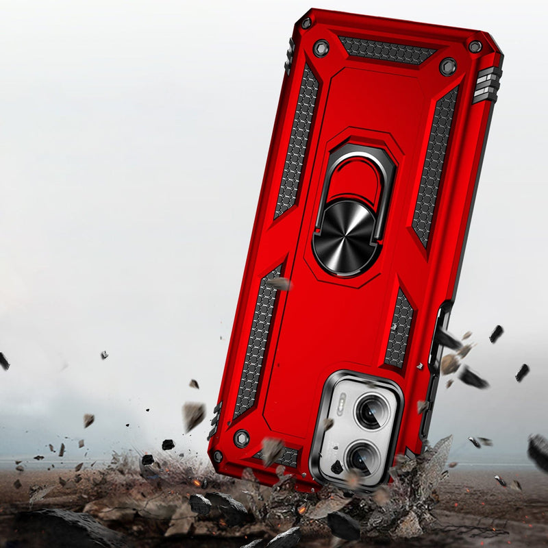 Military Kickstand Series Case for Motorola G Power 5G (2023) - Red