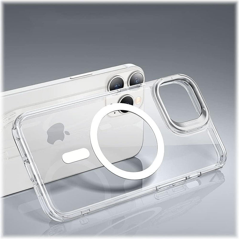 iPhone 14 Pro Max Protection Kit Bundle - Hybrid-Flex Kickstand Case with Tempered Glass Screen and Camera Protector - Clear