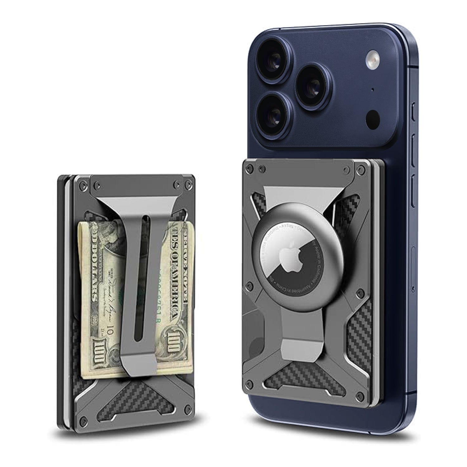 iPhone MagSafe Wallet - Heavy-Duty Card Holder (15 Cards, Carbon Black) | Raider Series