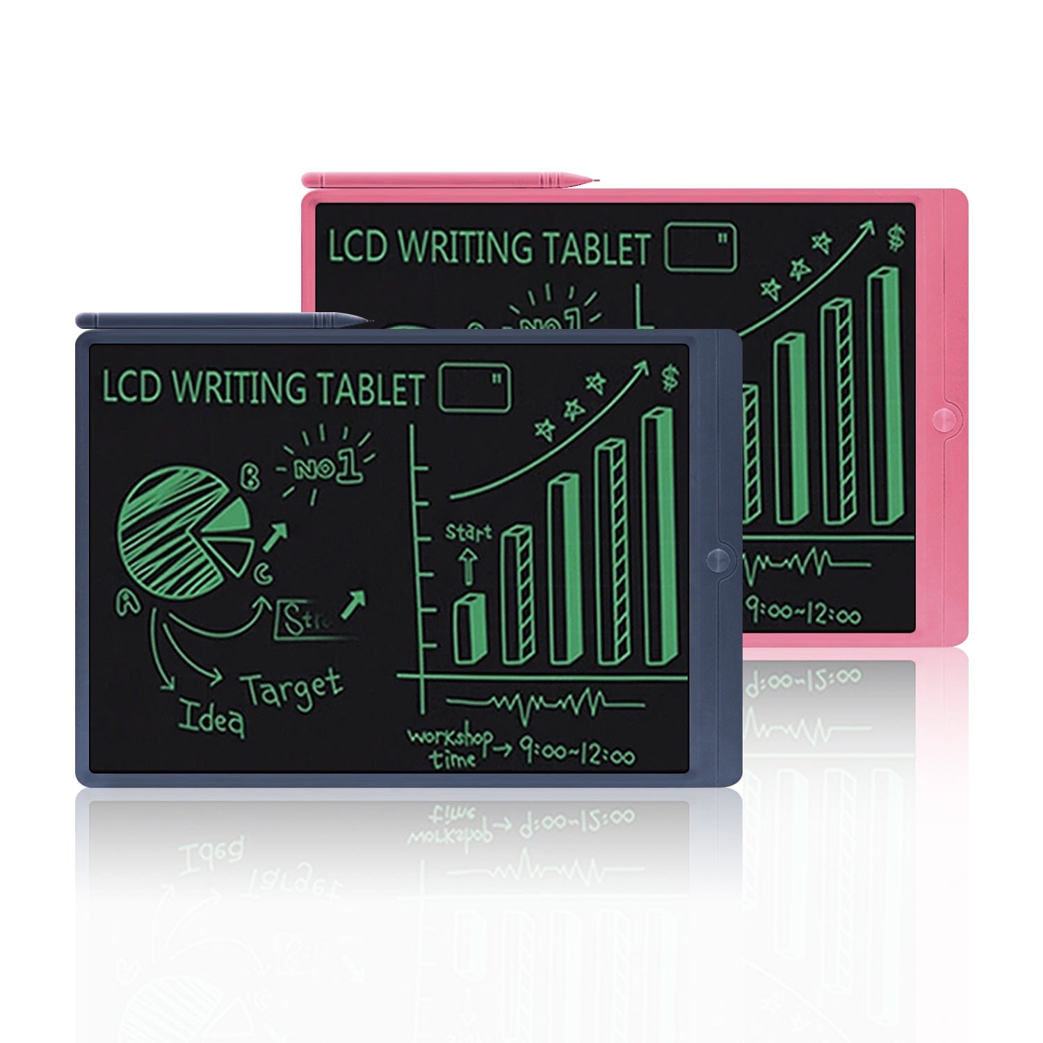 LCD Writing Tablet 13.5"  - Large Color Display with One-Touch Erase & Lock