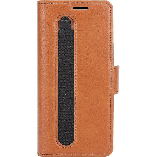 Genuine Leather Folio Wallet Case for Samsung Galaxy Z Fold5 - Brown