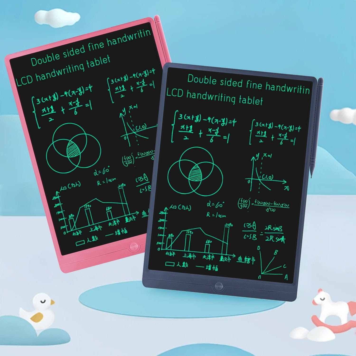 LCD Writing Tablet 13.5"  - Large Color Display with One-Touch Erase & Lock