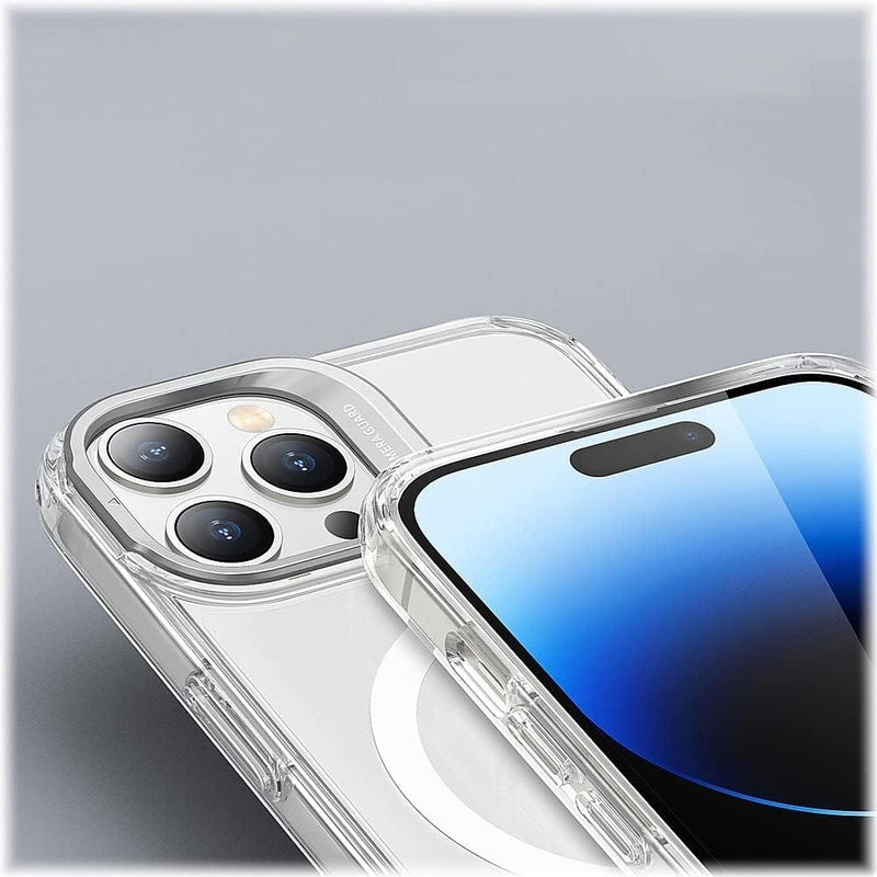 iPhone 14 Pro Max Protection Kit Bundle - Hybrid-Flex Kickstand Case with Tempered Glass Screen and Camera Protector - Clear
