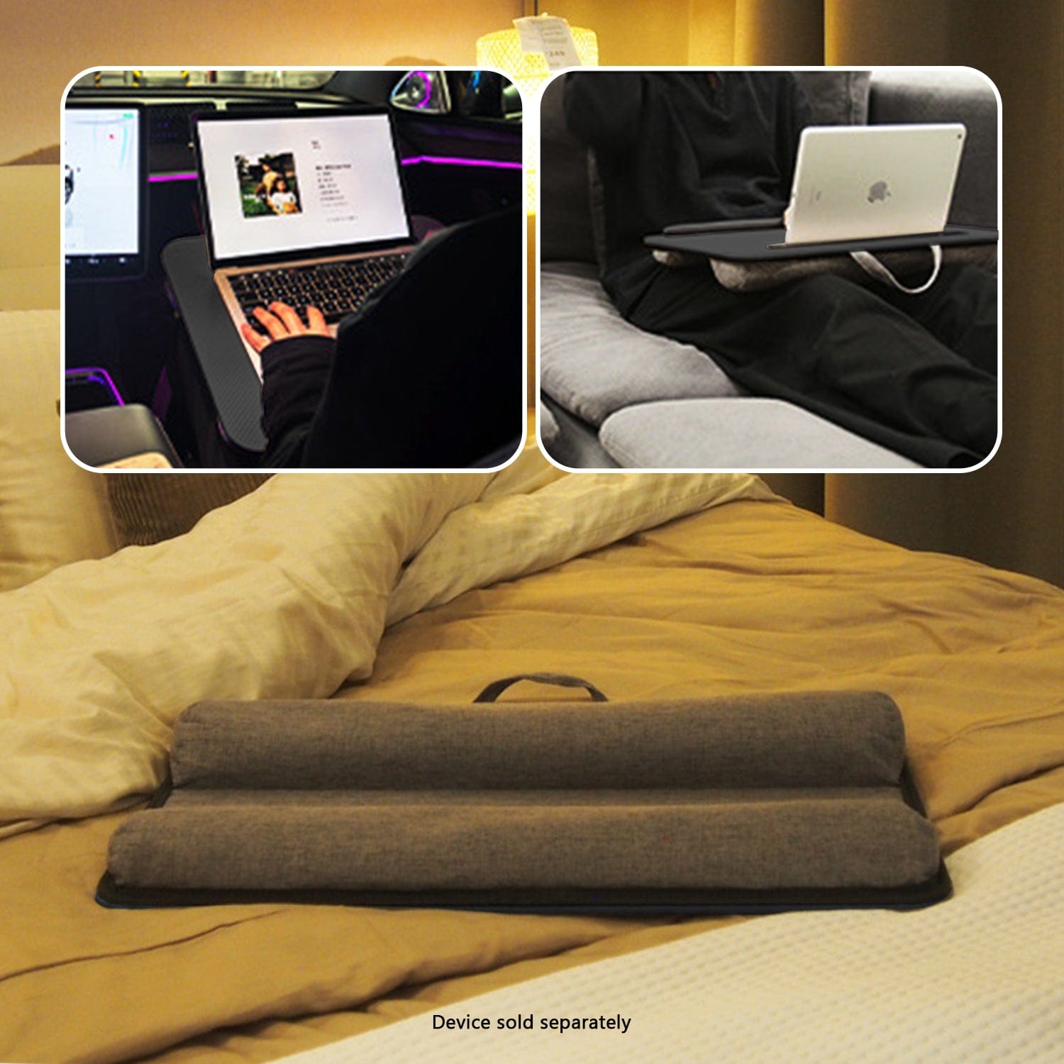 Universal On-The-Go Carbon Black Lap Desk Pad - Laptops up to 17.3"