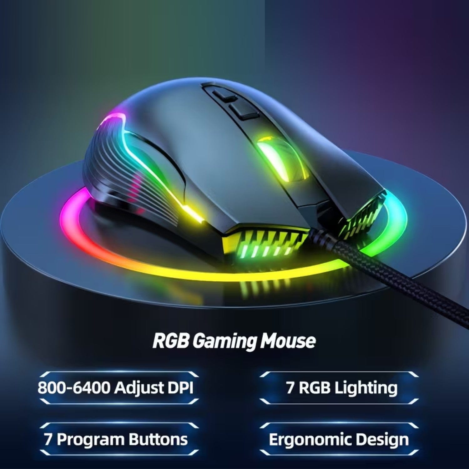 Wireless Gaming Mouse - Rechargeable Design, 5-Level DPI | Pathfinder Series